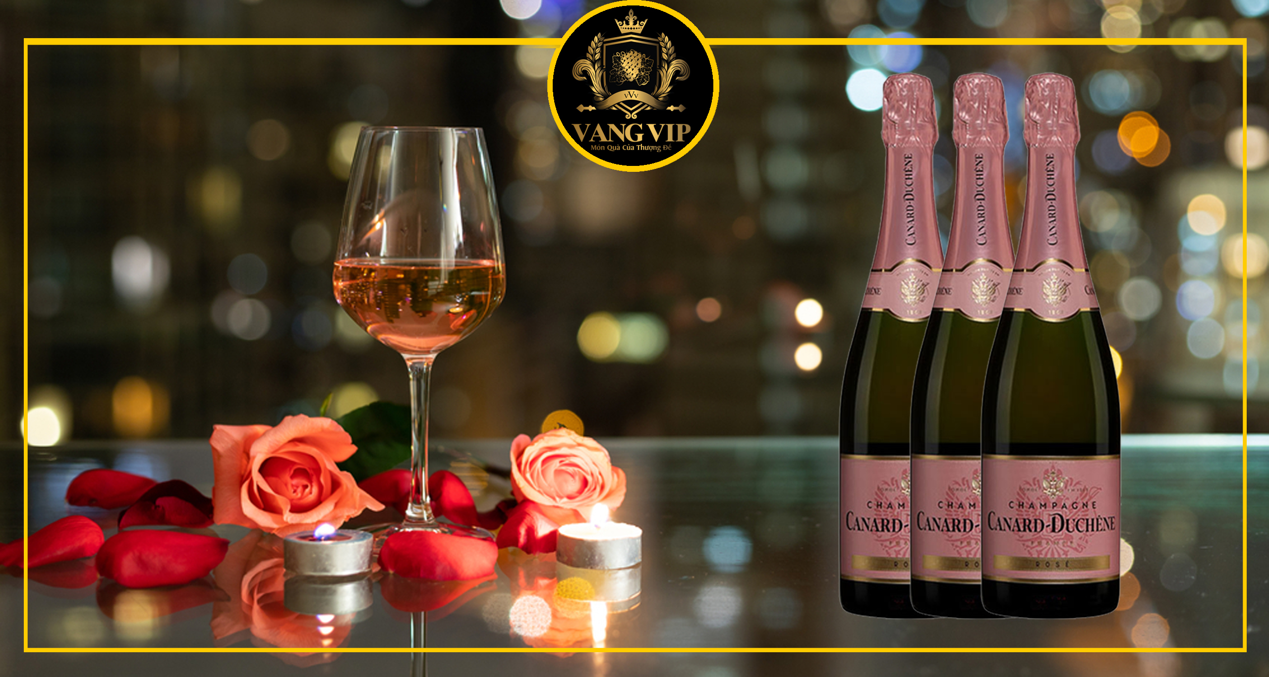 Rượu Champagne Canard Duchene Brut Rose - Vang Vip