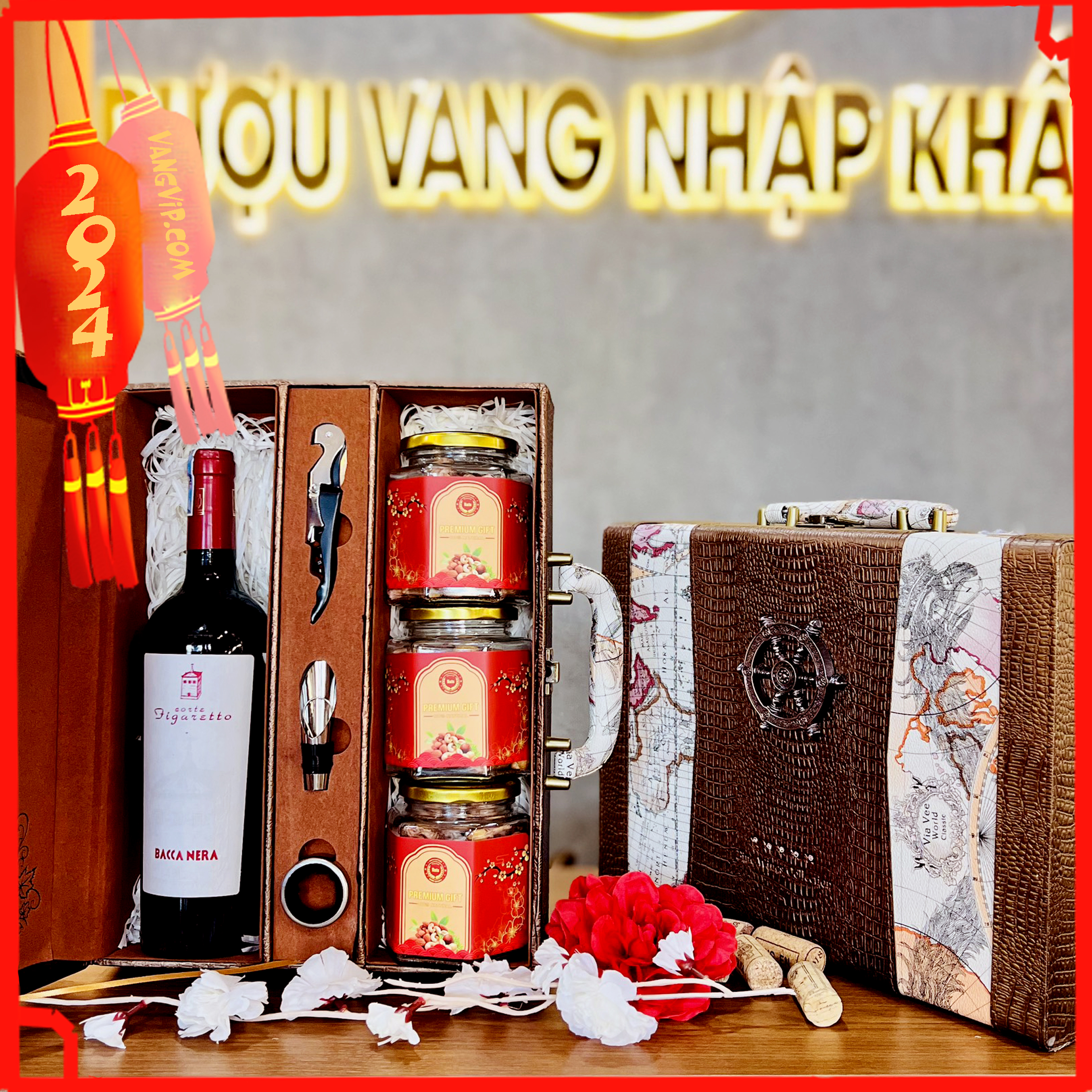 Hộp quà tết 2024 An Khang 1 tại Vang Vip