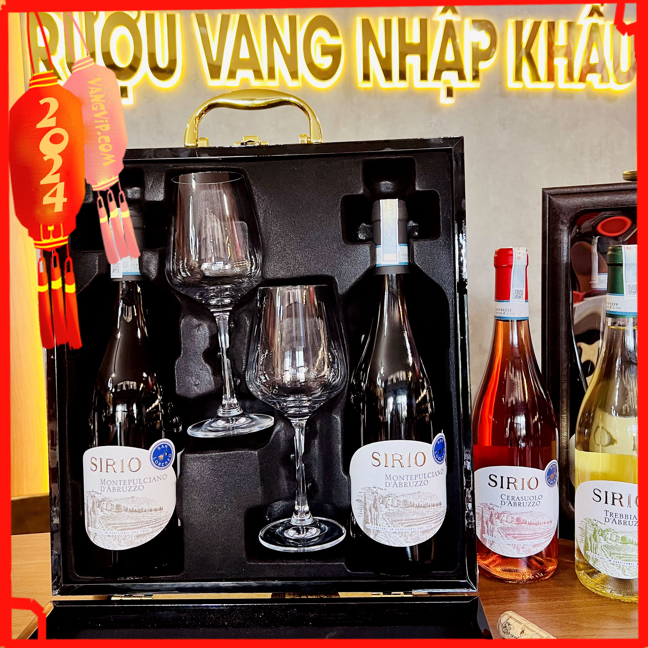 Hộp quà tết 2024 Phát tài 2- Quà tặng rượu vang tại Vang Vip